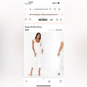 Showmeyourmumu white Reese ruffle dress